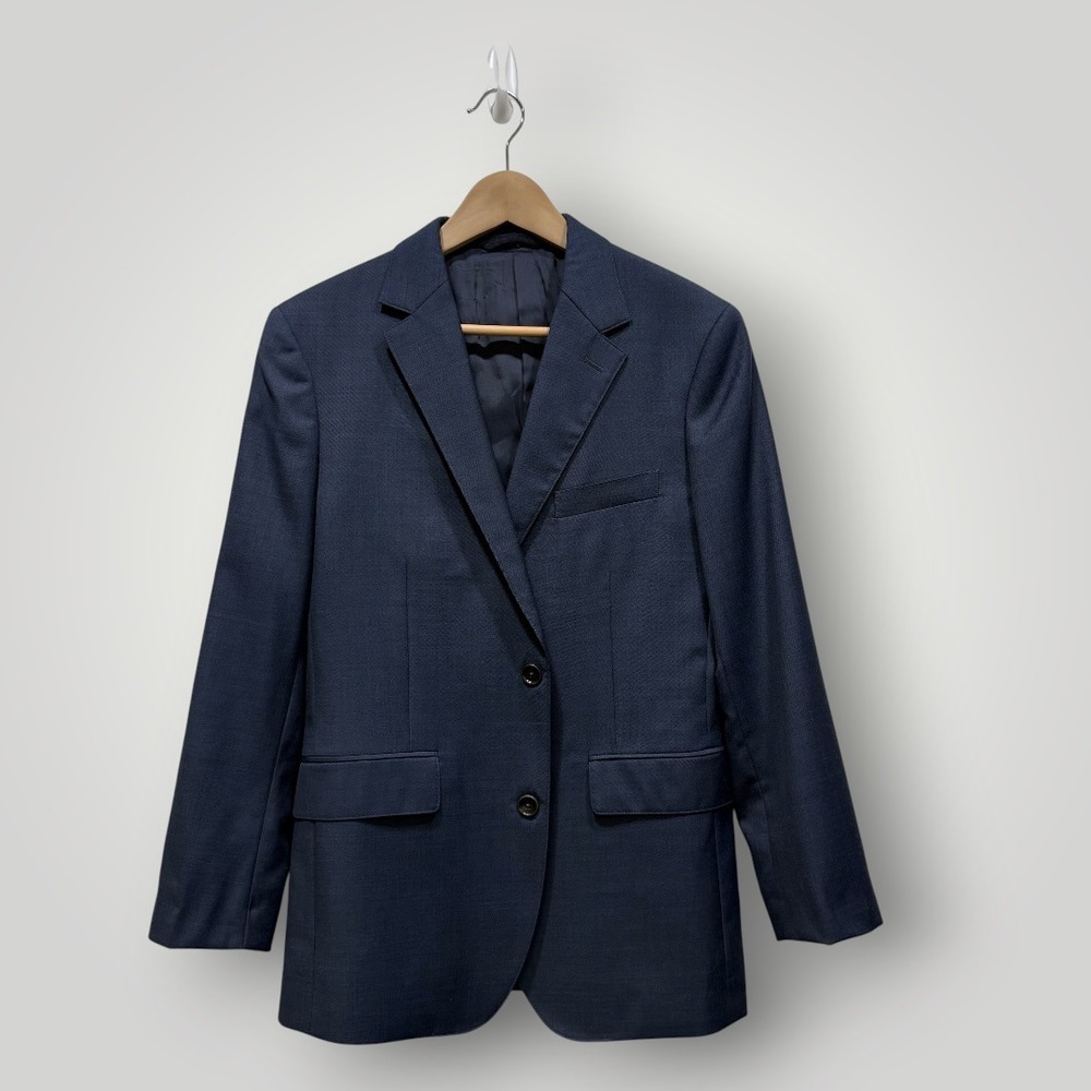 Bonobos Mens Slim Fit Navy Blue Worsted Wool Blend Blazer Sport Coat‎ Jacket 38R
